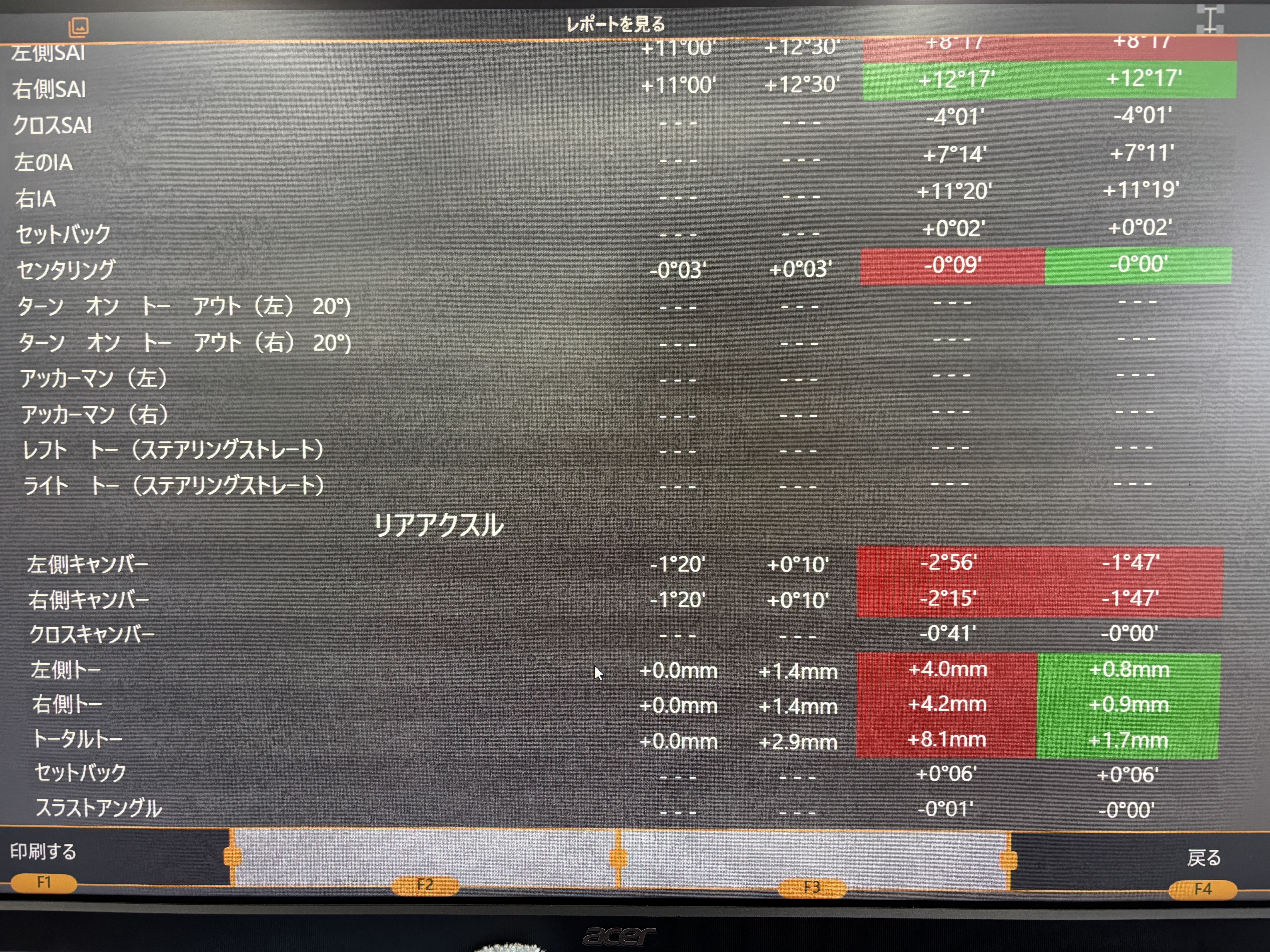 日産：エクストレイルのアライメント調整を作業させていただきました